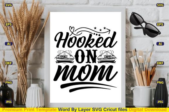 Hooked on Mom SVG Design Cut Files Review
